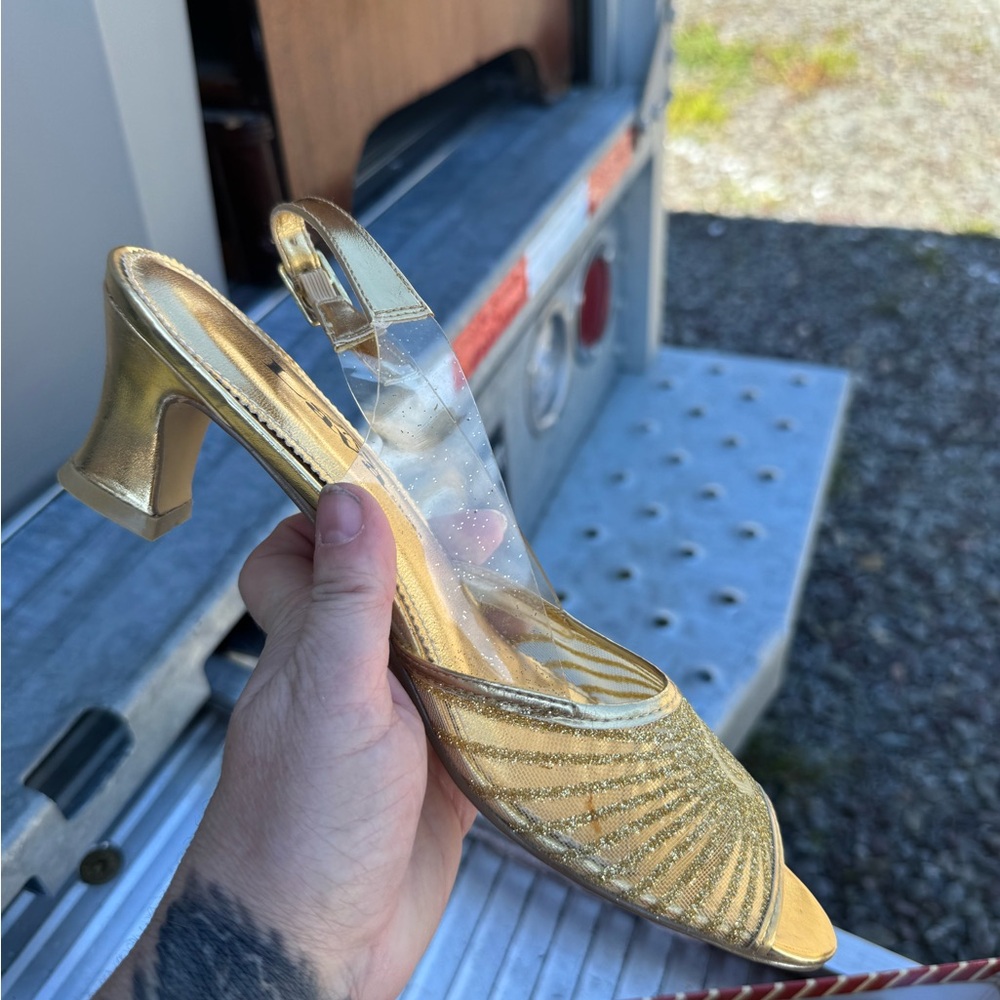 Elegant Gold Women's Heels